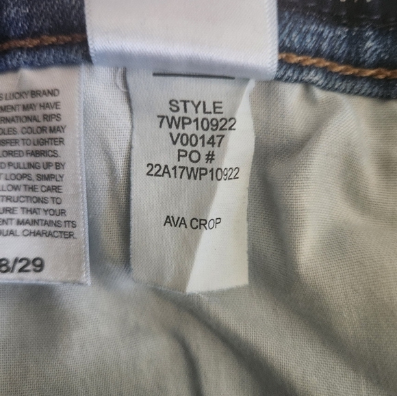 Lucky Brand Womens Ava Medium Wash Midrise Crop Jeans-Size 8/29 - Picture 15 of 15